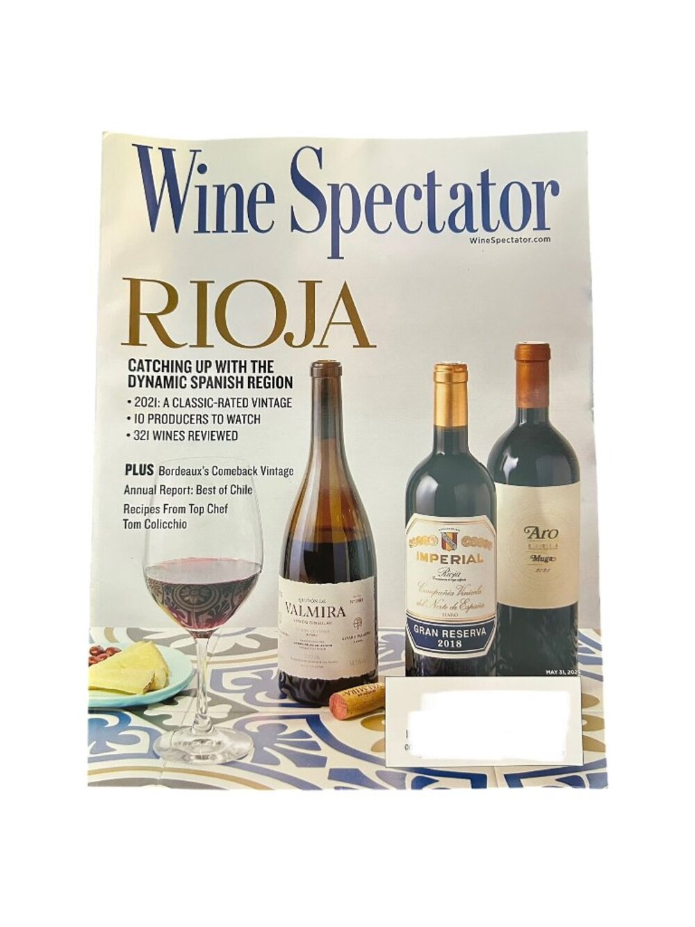 Wine Spectator Magazine May 31 2025 Rioja Spanish Region Bordeaux Best of Chile